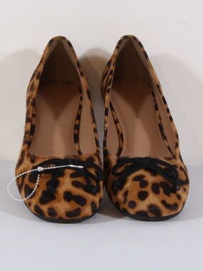 Aerosoles Women's Callie Brown Black Leopard Print Wedge Ballet Flat